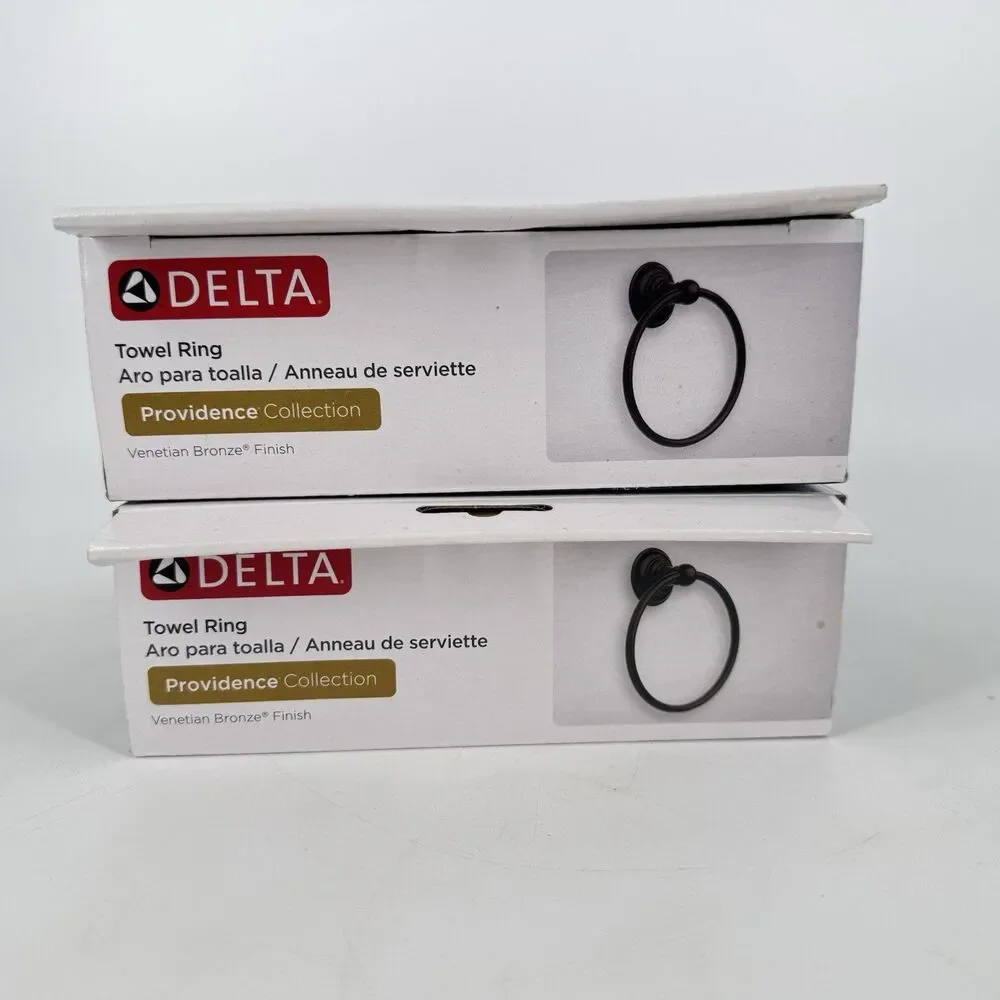 Delta Providence 134438 Towel Ring Set of 2 Venetian Bronze Bathroom NEW